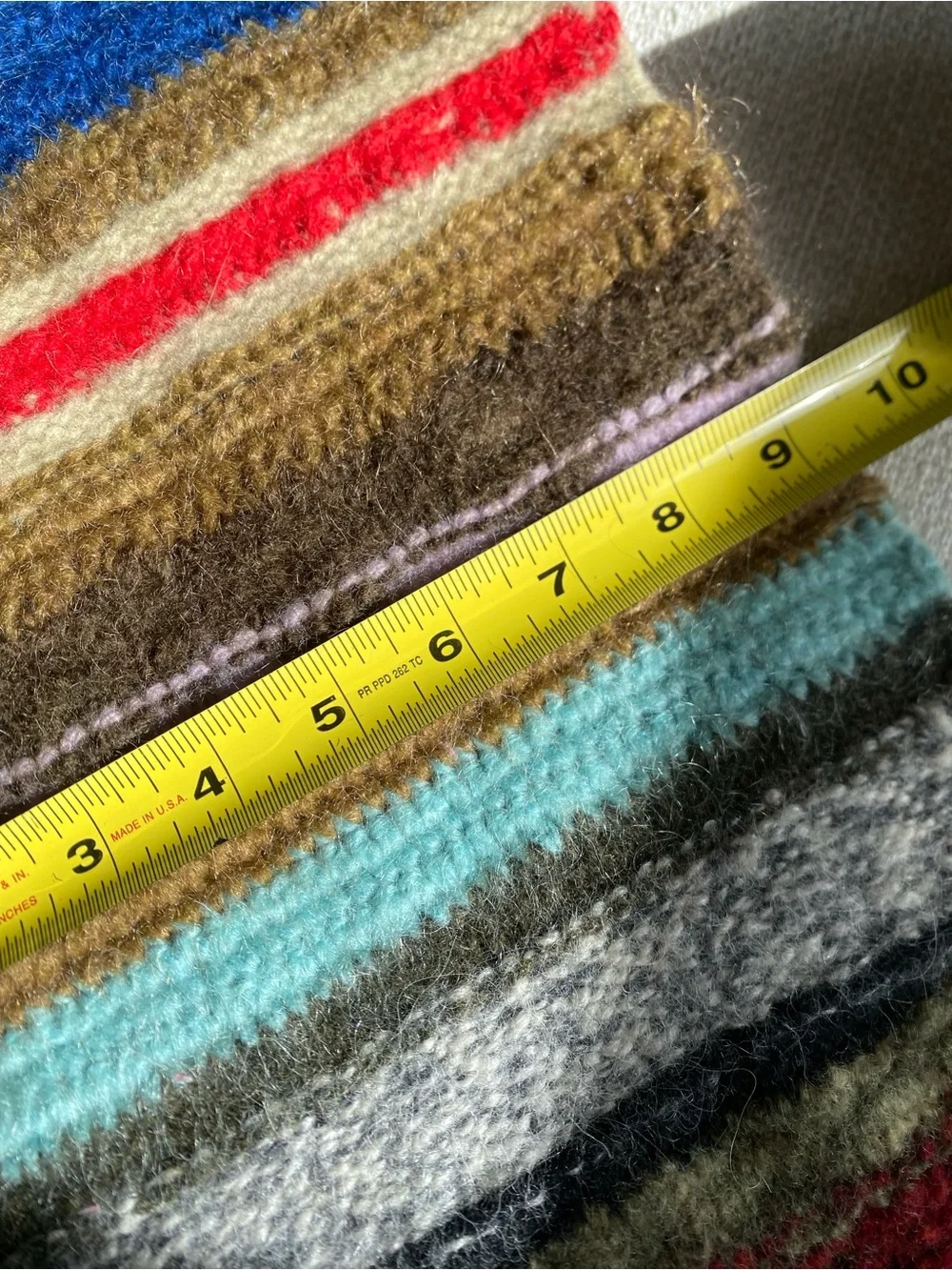 Vintage J.Crew Scarf 100% Wool Multicolor Rare Handknit